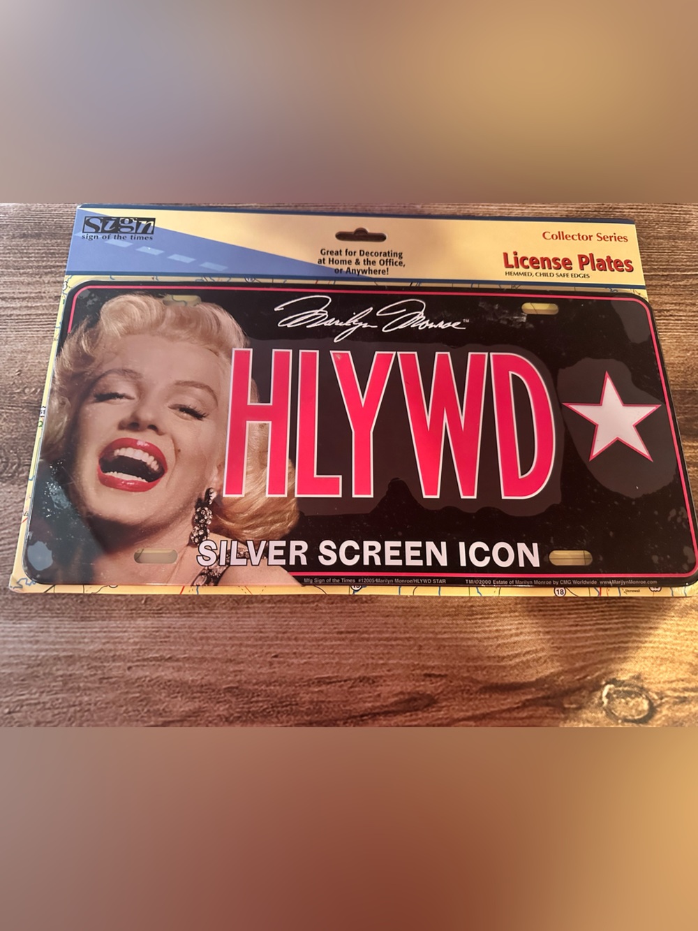 Marilyn Monroe Collector License Plate
